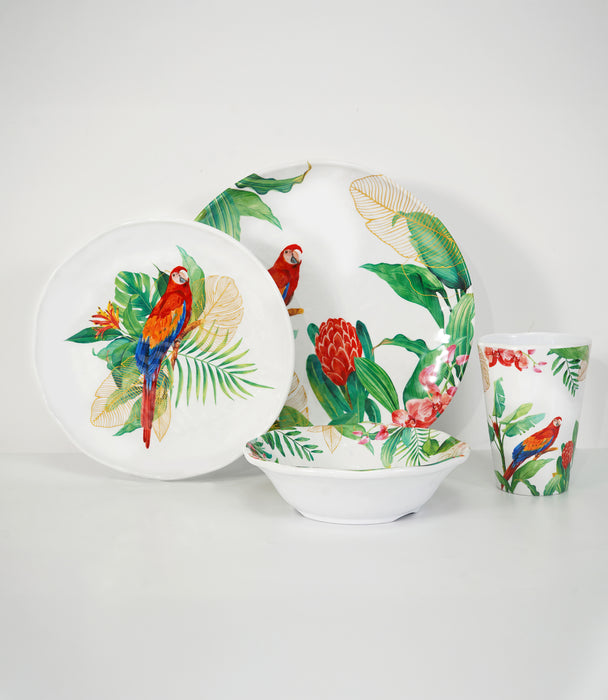 Parrot Dinner Set for 6 People - 24 Pieces