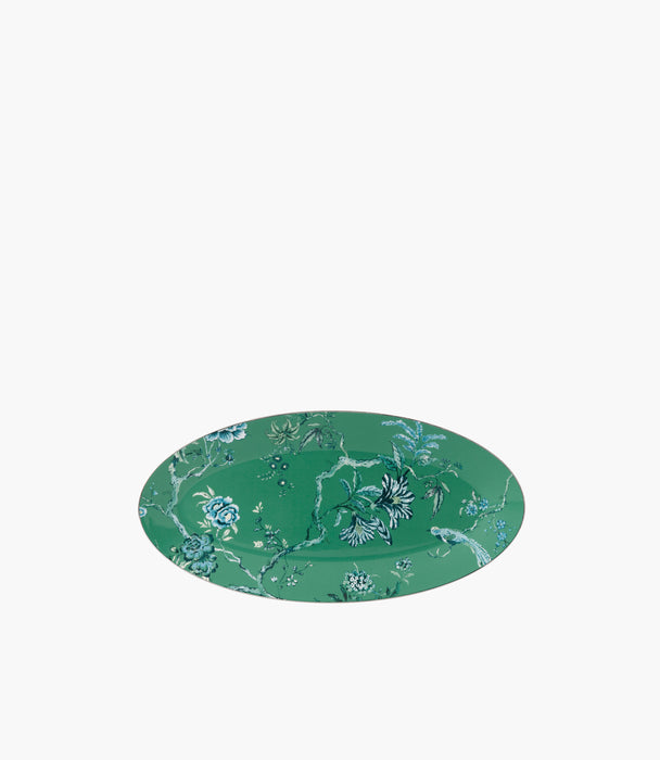 Jasper Conran Chinoiserie Green Oval Platter 45x24.5cm