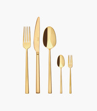 Rock Cutlery set 60 pcs Pvd Gold - Roomours UAE