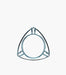 Cigar Ashtray Triangle - 16cm - Roomours UAE