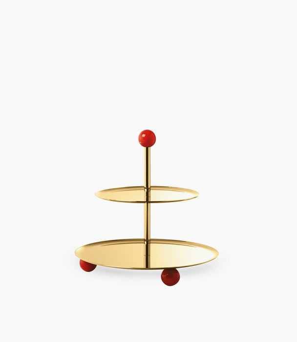 Penelope Pastry Stand 2 Tiers Pvd Gold 22cm
