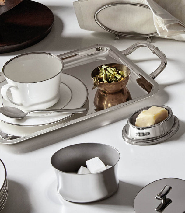 Elite Tray Oblong With Handles S/Steel 40x26cm - Roomours UAE