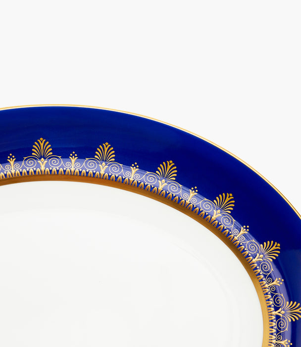 Anthemion Blue Oval Platter 35cm