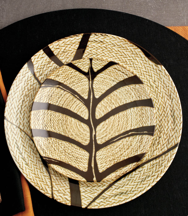 Tribal Mood Decor B Flat Plate Porcelain Beige 20cm - Roomours UAE