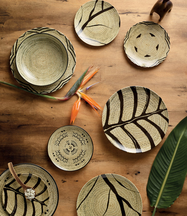 Tribal Mood Beige Decor C Flat Plate Porcelain 20cm