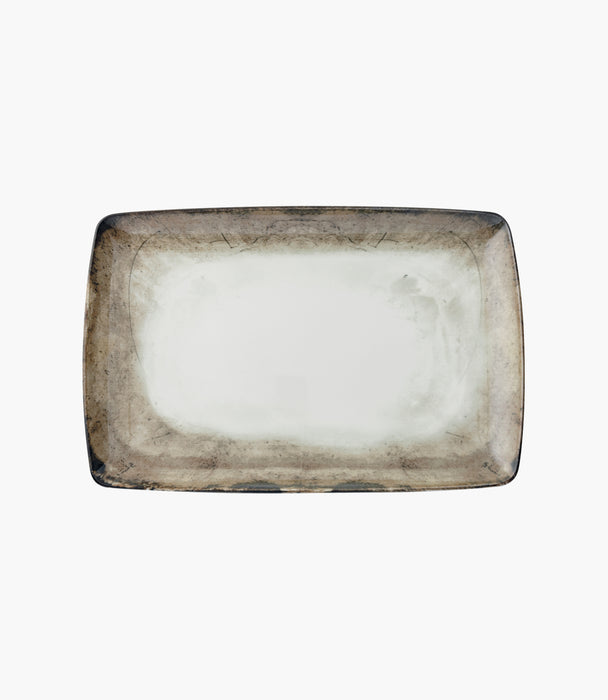 Shade Earth Plate Rectangular Porcelain 35x22cm