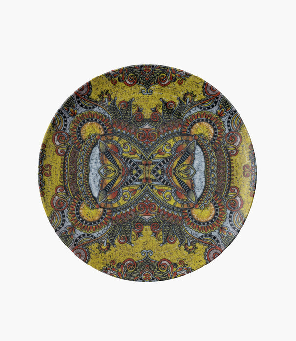 Mandala D Plate Flat Porcelain 27.5cm - Roomours UAE