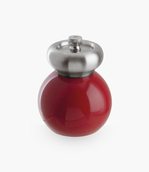 Pepper Mill S/Steel Acrylic Red Gloss 10cm