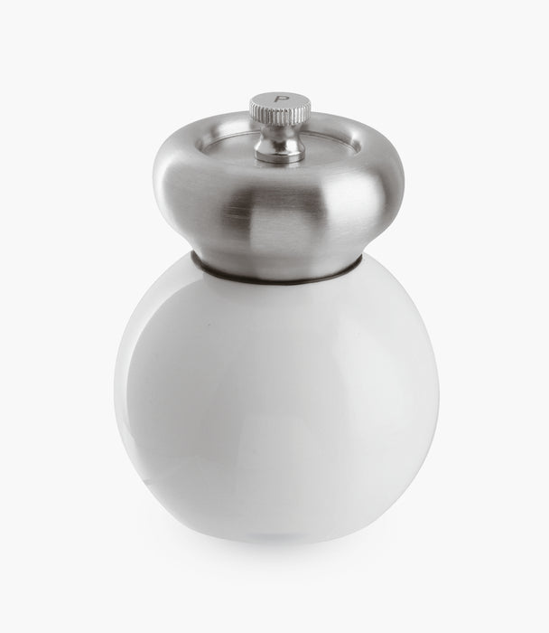 Pepper Mill S/Steel Acrylic White Gloss 10cm