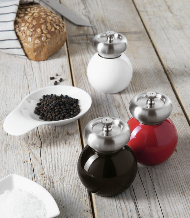 Pepper Mill S/Steel Acrylic White Gloss 10cm