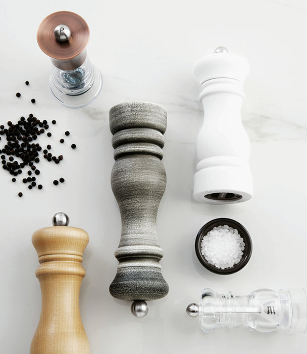 Pepper Mill S/Steel Acrylic White Gloss 10cm