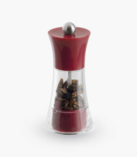 Chili Grinder Acrylic Clear & Red 13cm