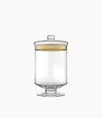 Avenue Clear with Gold Tall Glass Jar 30.5 cm