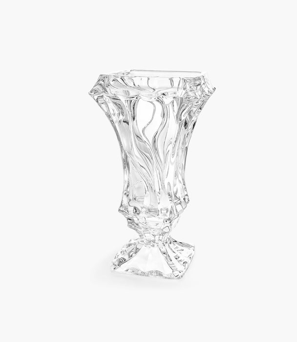 Bamboo Crystal Square Base Vase 30cm
