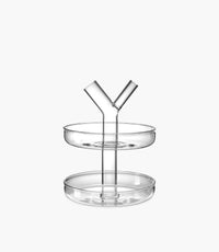 Peony 2 Tiered Stand Borosilicate glass 23 cm