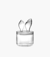 برطمان باني زجاجي شفاف مع غطاء - 2.5 لتر