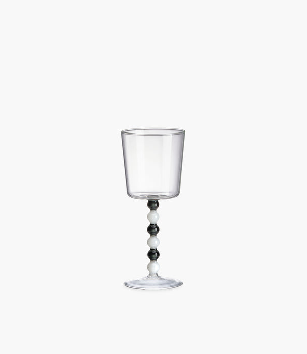 Collier White & Grey Tall Borosilicate Stem Glasses S/2