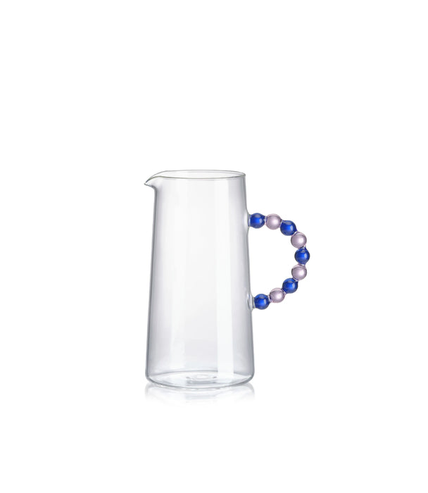 Collier Amber & Green Handle Clear Borosilicate Pitcher 1.3L
