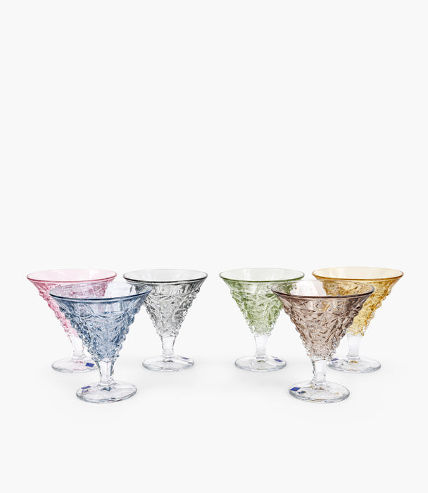 Glacier Crystal Mixed Colour Ice Cream Cup - 6pcs