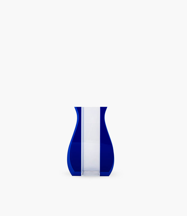 Oliver Acrylic Vase - Clear & Blue