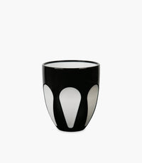 Aqua Bi- Color Water Glass - Black & White - Roomours UAE