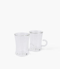Clear Handle Clear Tea Cup S/2