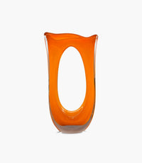 Fire Amber Glass Sculptures Orange, M