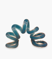 Swirl Glass Sculptures Dark Blue