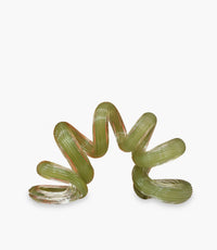 Swirl Glass Sculptures Green
