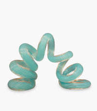 Swirl Glass Sculptures Light Blue