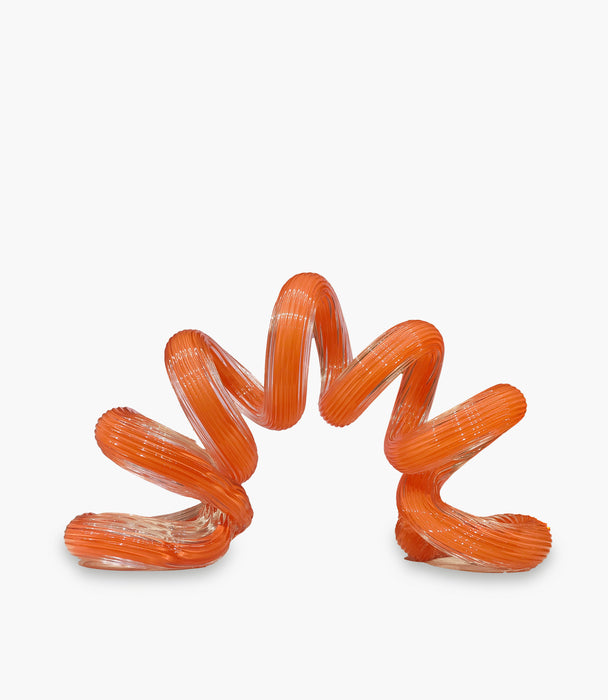 Swirl Glass Sculptures Orange
