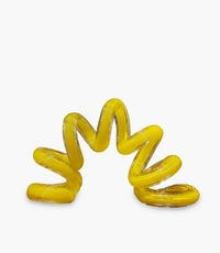 Swirl Glass Sculptures Yellow