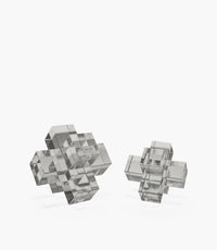 طقم حاجزات كتب جيوماتريك كريستال شفافة بتصميم هندسي - عدد 2