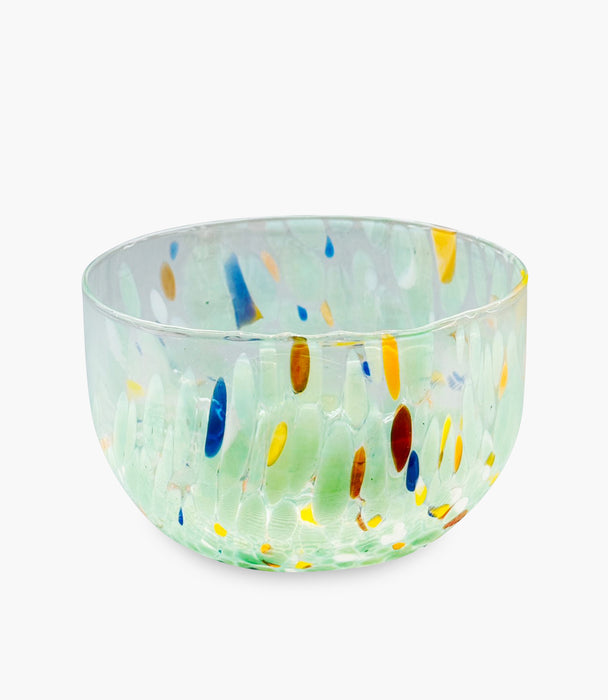 Piazza Carmen Transparent  S/6 Glass Green Flame and Color F