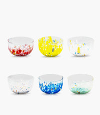 Elenoire Cup Carmen Flame W/Color Flakes S/6