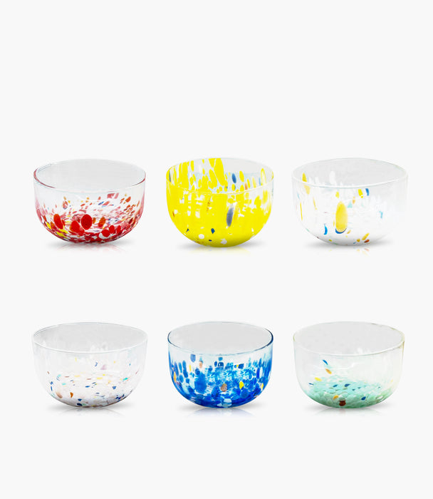 Elenoire Cup Carmen Flame W/Color Flakes S/6