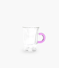 Clear Handle Pink Tea Cup S/2 100mL