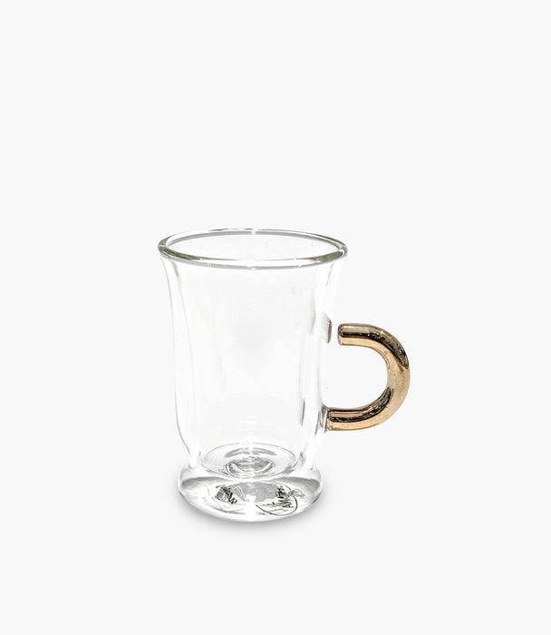 Clear Handle Yellow Tea Cup S/2 100mL