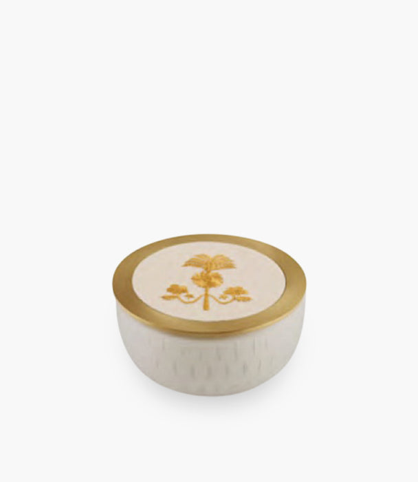 Nourie Embroidery Candy Bowl Glass Dia 12Cm Rice Engraving