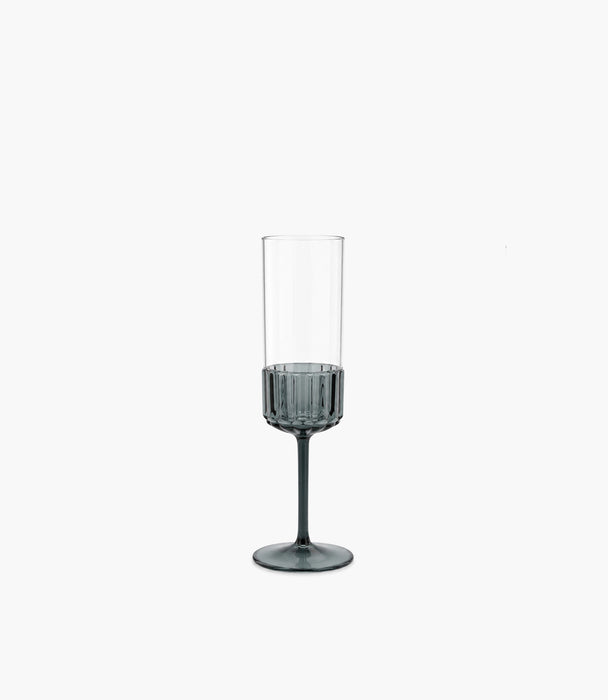 Chromatic Grey Flute Glass 140ml S/6
