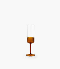 Chromatic Amber Flute Glass 140ml S/6