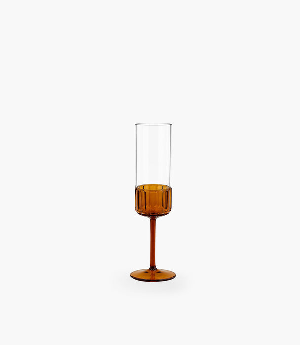 Chromatic Amber Flute Glass 140ml S/6