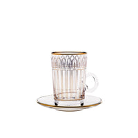Bonton Gold S/6 Tea Cup W/Saucer for 120Ml