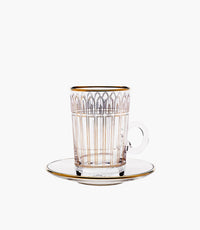 Bonton Gold S/6 Tea Cup w/Saucer 120mL - Roomours UAE