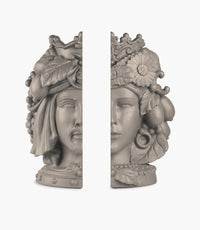 Teste Matte Reggilibri Taupe Bookend Polyresin 25.5cm