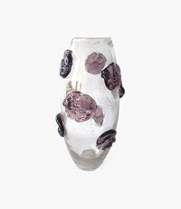 Abstract Clear with Golden Dots and Purple Dots Vase 21*21*5