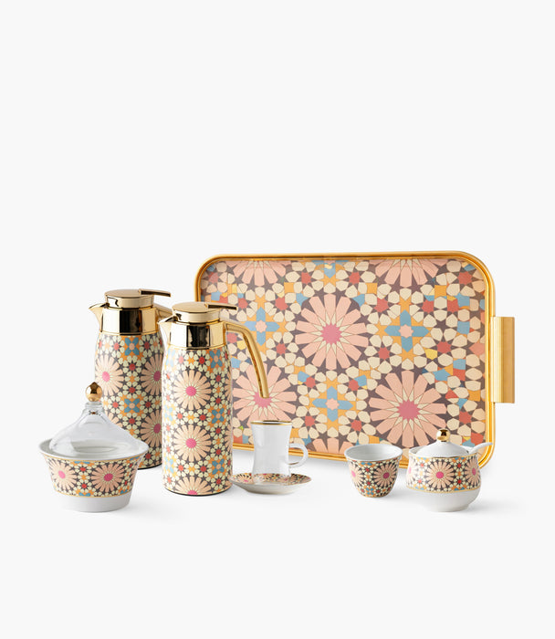 Pink Geometric Tea & Coffee Bundles 17 Pcs