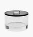 Kiyara Crystal Glass Jar Round Clear/Black 12x12x8.6cm - Roomours UAE