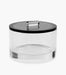 Kiyara Crystal Glass Jar Round Clear/ Black 10x10x8.6cm - Roomours UAE