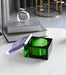 Kiyara Crystal Glass Jar Box Green/Purple 13x13x8cm - Roomours UAE